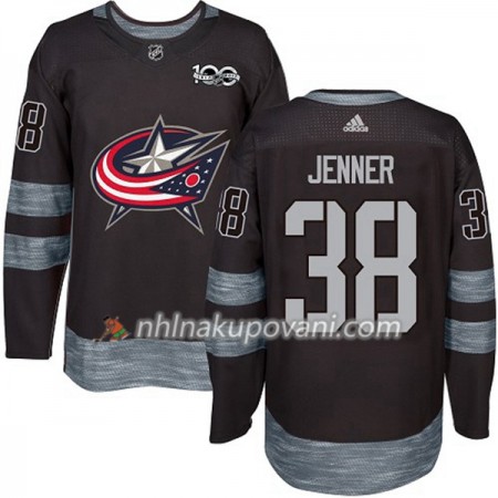 Blue Jackets Dresy Boone Jenner 38 1917-2017 100th Anniversary Adidas Černá Authentic - Pánské